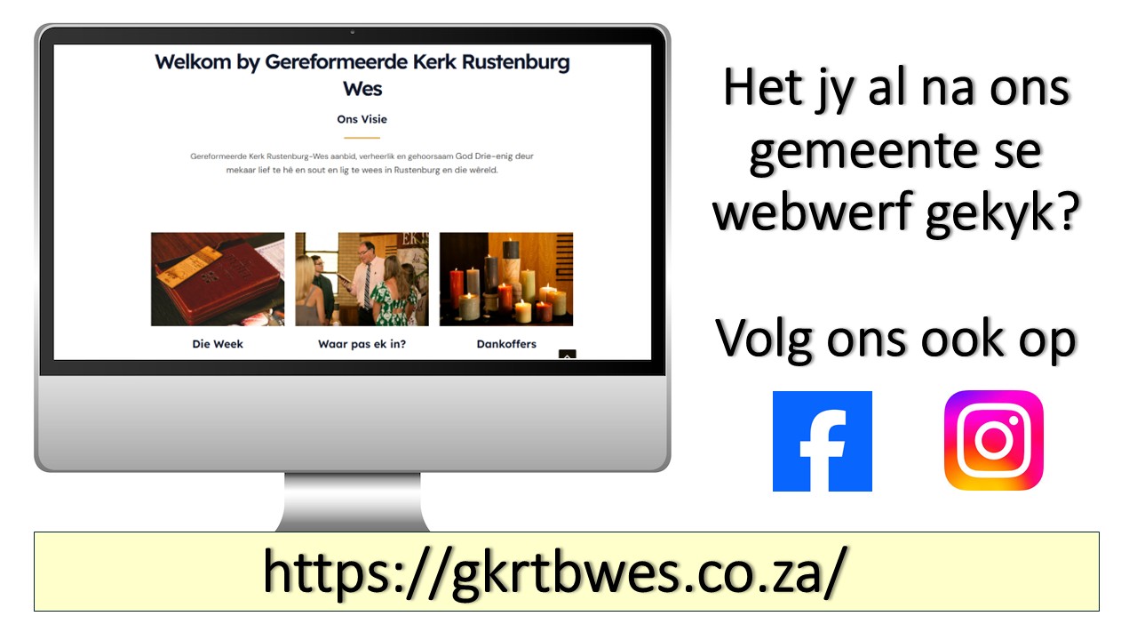 Volg ons op sosiale media